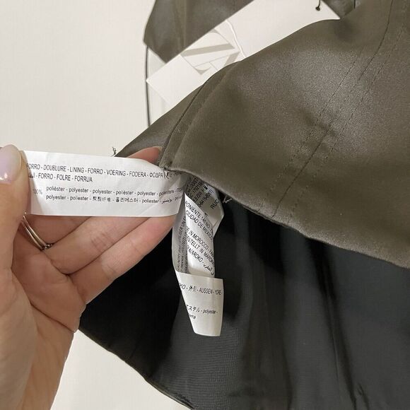 NEW! Zara grey satin square neck bustier cropped sleeveless top size US Medium - Picture 3 of 5